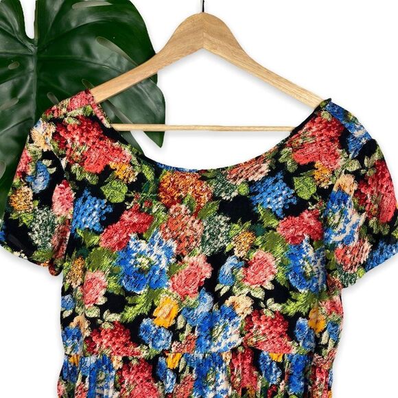 Forever 21 Y2K Watercolor Floral Tunic Dress - Picture 9 of 10